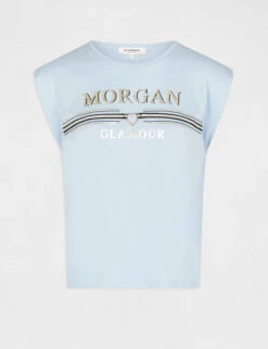 T-shirt Manches Courtes à Inscription Ciel Femme -Tenue Legere Boutique t shirt manches courtes a inscription ciel femme vue3 32536300883890302