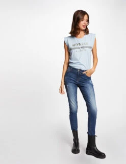 T-shirt Manches Courtes à Inscription Ciel Femme -Tenue Legere Boutique t shirt manches courtes a inscription ciel femme vue5 32536300883890302