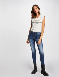 T-shirt Manches Courtes à Inscription Ecru Femme 9 T-shirt Manches Courtes à Inscription Ecru Femme -Tenue Legere Boutique t shirt manches courtes a inscription ecru femme vue5 32536300883890201