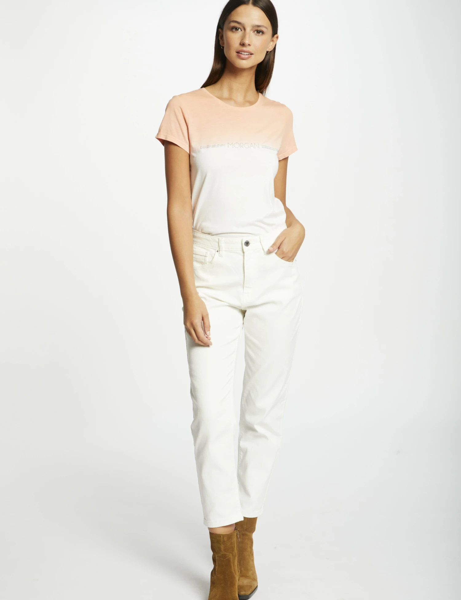 T-shirt Manches Courtes à Inscription Multico Femme 5 T-shirt Manches Courtes à Inscription Multico Femme – Image 3