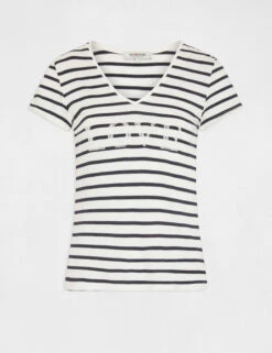 T-shirt Manches Courtes à Rayures Marine Femme -Tenue Legere Boutique t shirt manches courtes a rayures marine femme vue3 32536300965940301