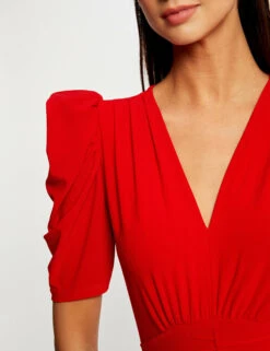 T-shirt Manches Courtes Froncé Rouge Femme 10 T-shirt Manches Courtes Froncé Rouge Femme -Tenue Legere Boutique t shirt manches courtes fronce rouge femme vue7 32536300959190500