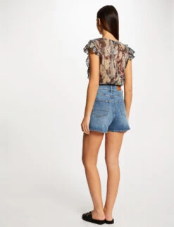 T-shirt Manches Courtes Imprimé Abstrait Multico Femme -Tenue Legere Boutique t shirt manches courtes imprime abstrait multico femme vue2 32536300945910900