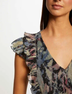 T-shirt Manches Courtes Imprimé Abstrait Multico Femme -Tenue Legere Boutique t shirt manches courtes imprime abstrait multico femme vue4 32536300945910900