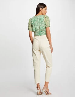 T-shirt Manches Courtes Imprimé Abstrait Vert Femme -Tenue Legere Boutique t shirt manches courtes imprime abstrait vert femme vue2 32536300963850600