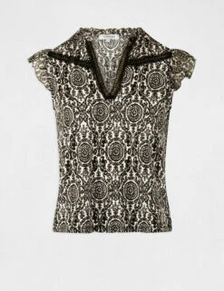 T-shirt Manches Courtes Imprimé Foulard Multico Femme -Tenue Legere Boutique t shirt manches courtes imprime foulard multico femme vue3 32536300954560900