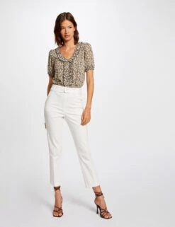 T-shirt Manches Courtes Imprimé Végétal Noir Femme -Tenue Legere Boutique t shirt manches courtes imprime vegetal noir femme vue5 32536300906020100