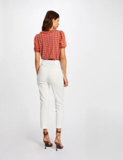 T-shirt Manches Courtes Imprimé Végétal Rouge Femme -Tenue Legere Boutique t shirt manches courtes imprime vegetal rouge femme vue2 32536300906020500