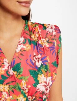 T-shirt Sans Manches Satin Imprimé Multico Femme -Tenue Legere Boutique t shirt sans manches satin imprime multico femme vue4 32536300960310900