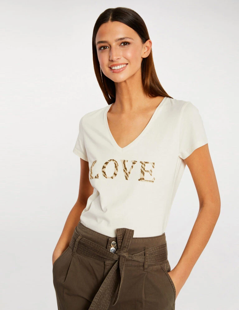 Tenue Legere Boutique -Tenue Legere Boutique t shirt a manches courtes ivoire femme vue1 32536300931020203 768x999 1